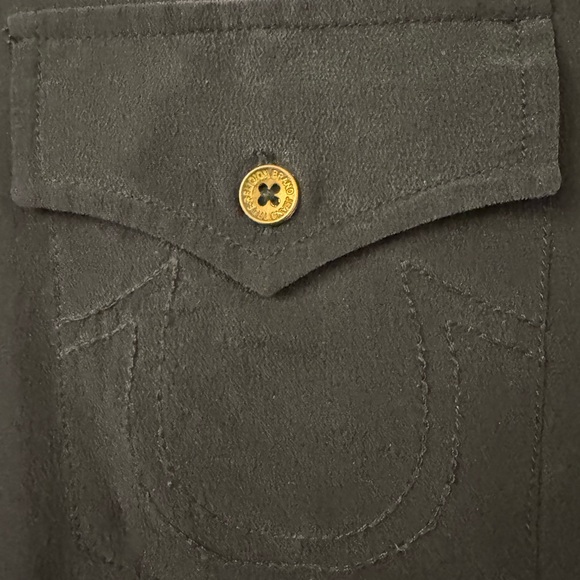 True Religion black silk button down shirt - Picture 5 of 8